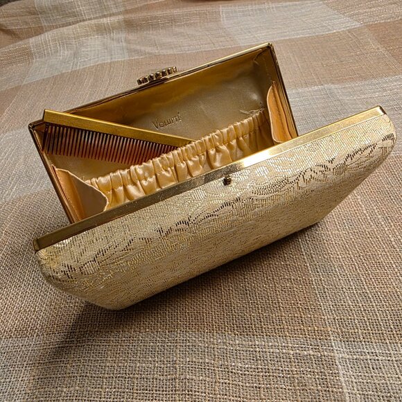 American Vintage Handbags - True Vintage Regency Mobwife Coastal Grandmother Preppy Bridal Clutch & Comb Set